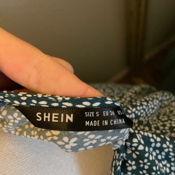 The SHEIN dress! Pretty green casual midi dress - Picture 3 of 4